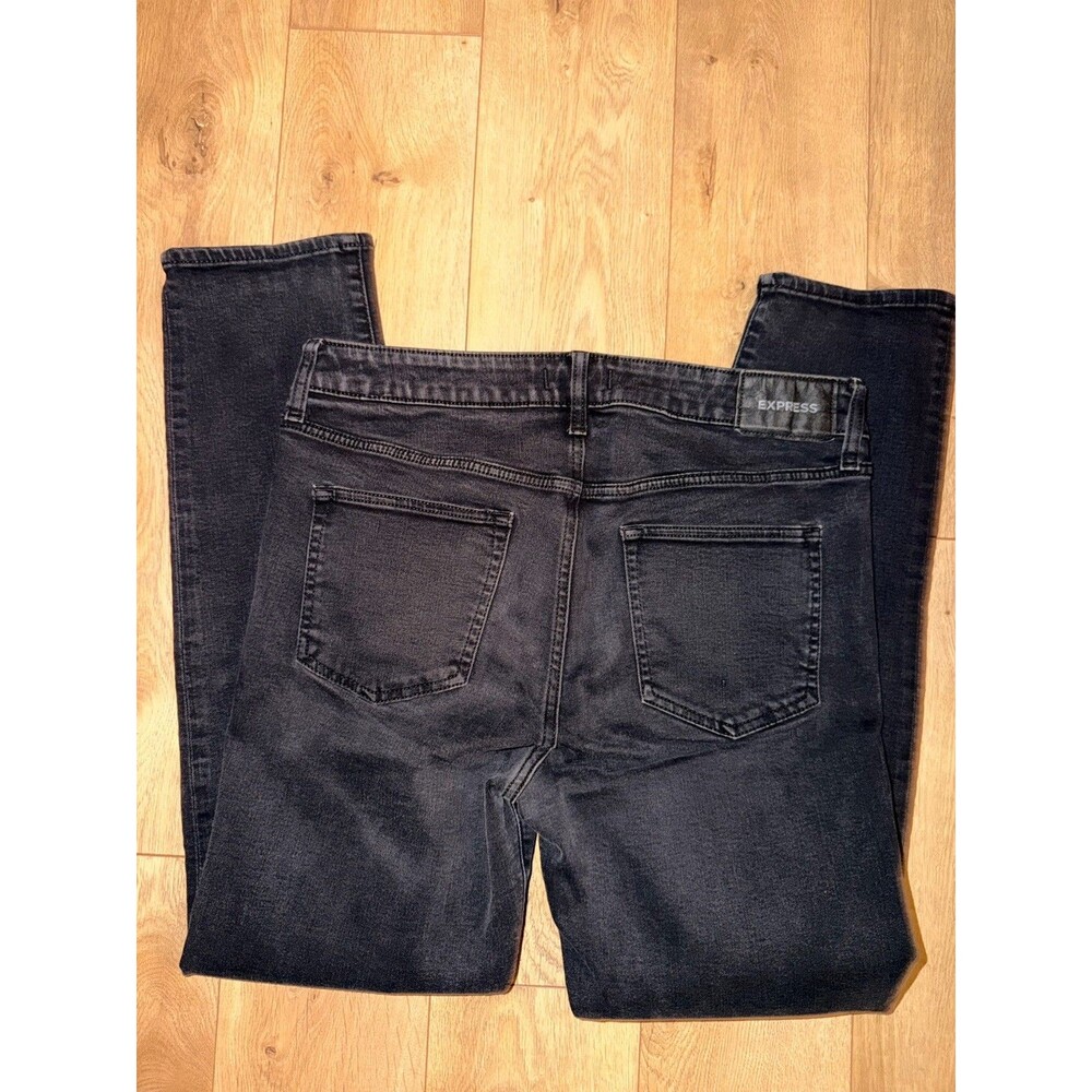 Men’s EXPRESS Slim Straight Jeans 33x32 Black Wash